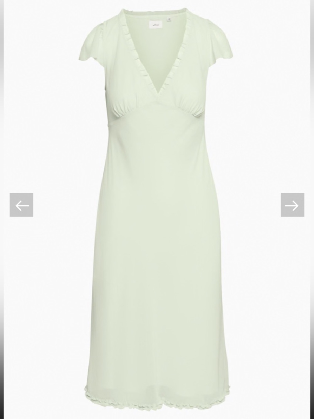Wilfred Green Camelot V-Neck Ruffle Dress